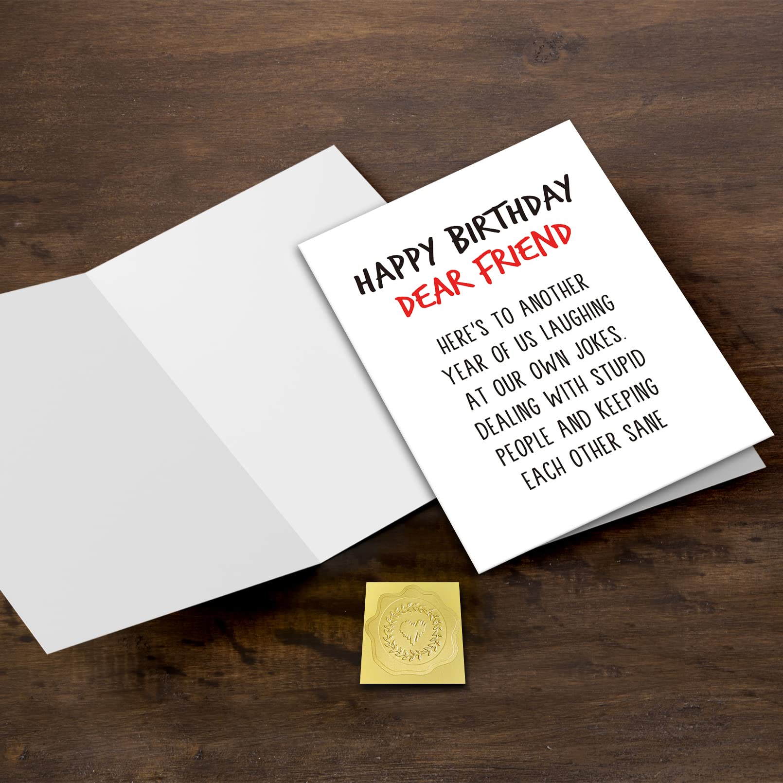 GYYsweetus Happy Birthday Card for Best Friend, Coworker Birthday Card, Funny Bday Gift for Classmate Bestie Men Women Him Her Cousin Brother (Laugh at Our Own Jokes)