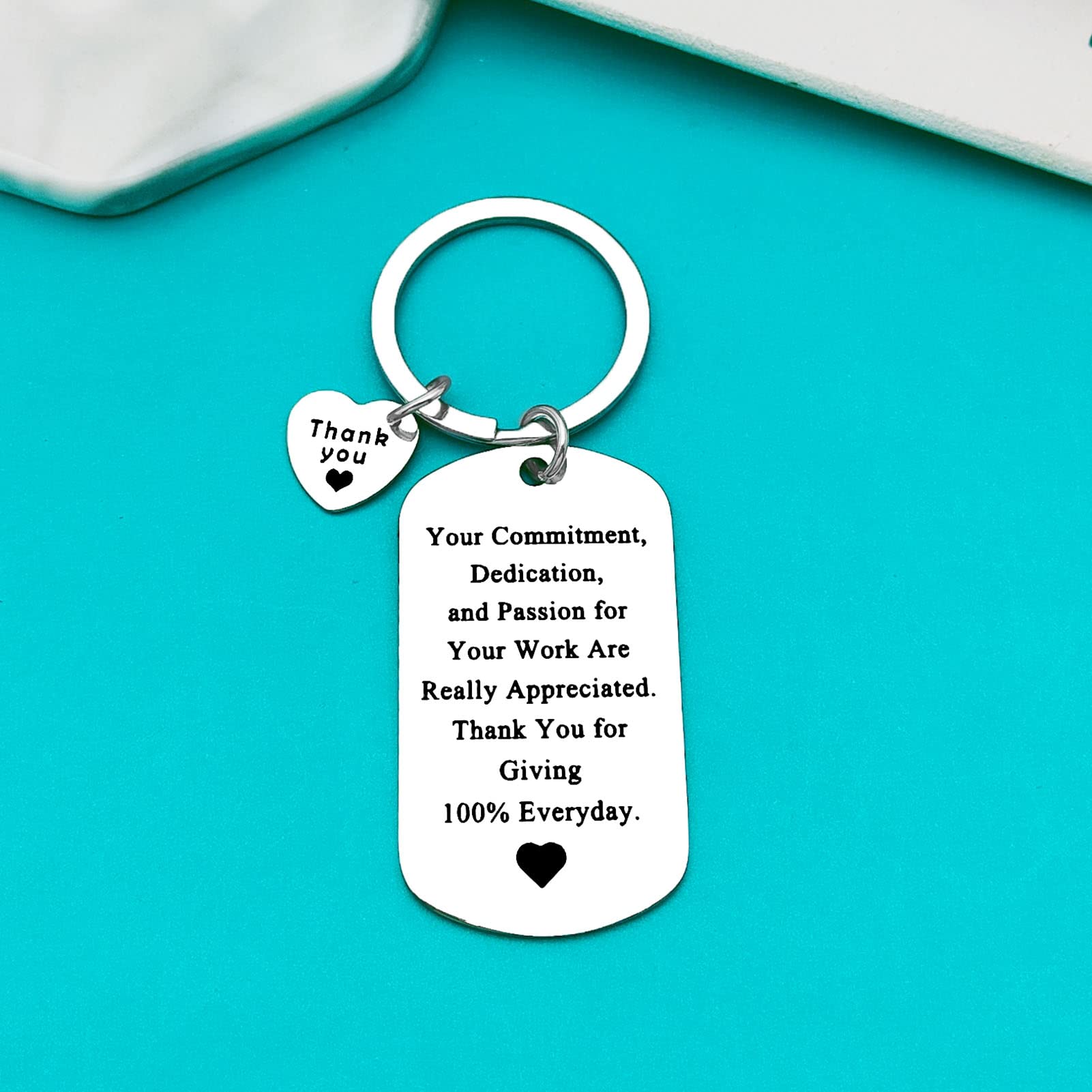 Xiahuyu Thank You Gifts Employee Appreciation Gifts Keychain Employee of the Month Gifts Thank You Gifts for Coworker Employee Work Anniversary Christmas Birthday Leaving Retirement Gifts