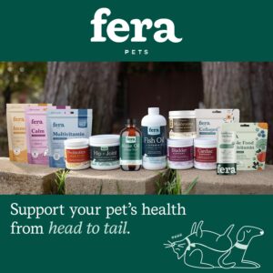 Fera Pet Organics Plant-Based Omega 3 Supplement for Dogs & Cats – Vet Created - Skin, Coat & Immunity – Vegan Omega 3 - EPA, DHA & ALA – 8oz, 48 Servings​