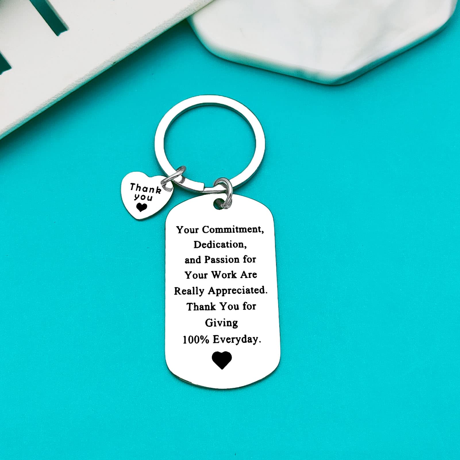 Xiahuyu Thank You Gifts Employee Appreciation Gifts Keychain Employee of the Month Gifts Thank You Gifts for Coworker Employee Work Anniversary Christmas Birthday Leaving Retirement Gifts