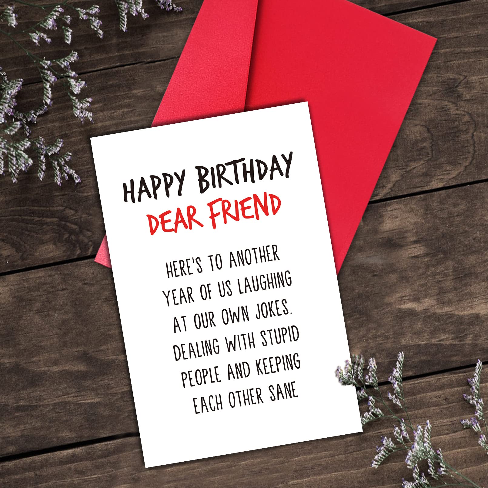 GYYsweetus Happy Birthday Card for Best Friend, Coworker Birthday Card, Funny Bday Gift for Classmate Bestie Men Women Him Her Cousin Brother (Laugh at Our Own Jokes)