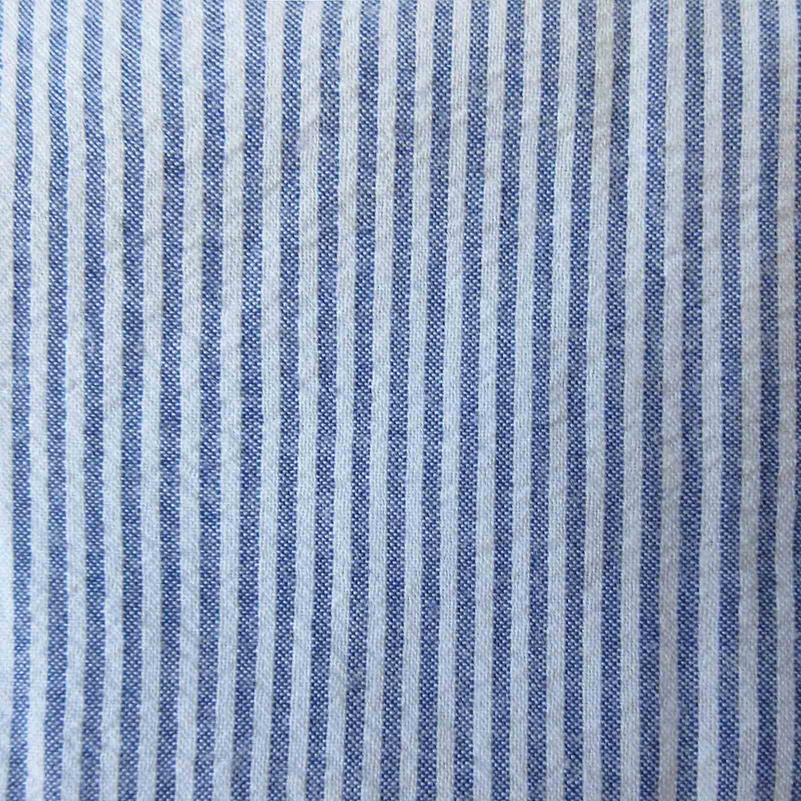 Richlin Fabrics 3 Yard Pack, 58" Seersucker Stripe, 100% Cotton, Royal & White