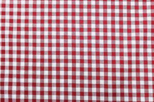 richlin fabrics 3 yard pack 60" poly/cotton gingham 1/4", red/white