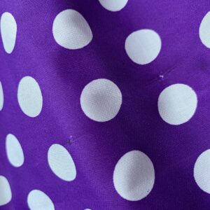 Alicia White 0.5" Polka Dots on Purple Polyester Cotton Fabric by The Yard - 10099