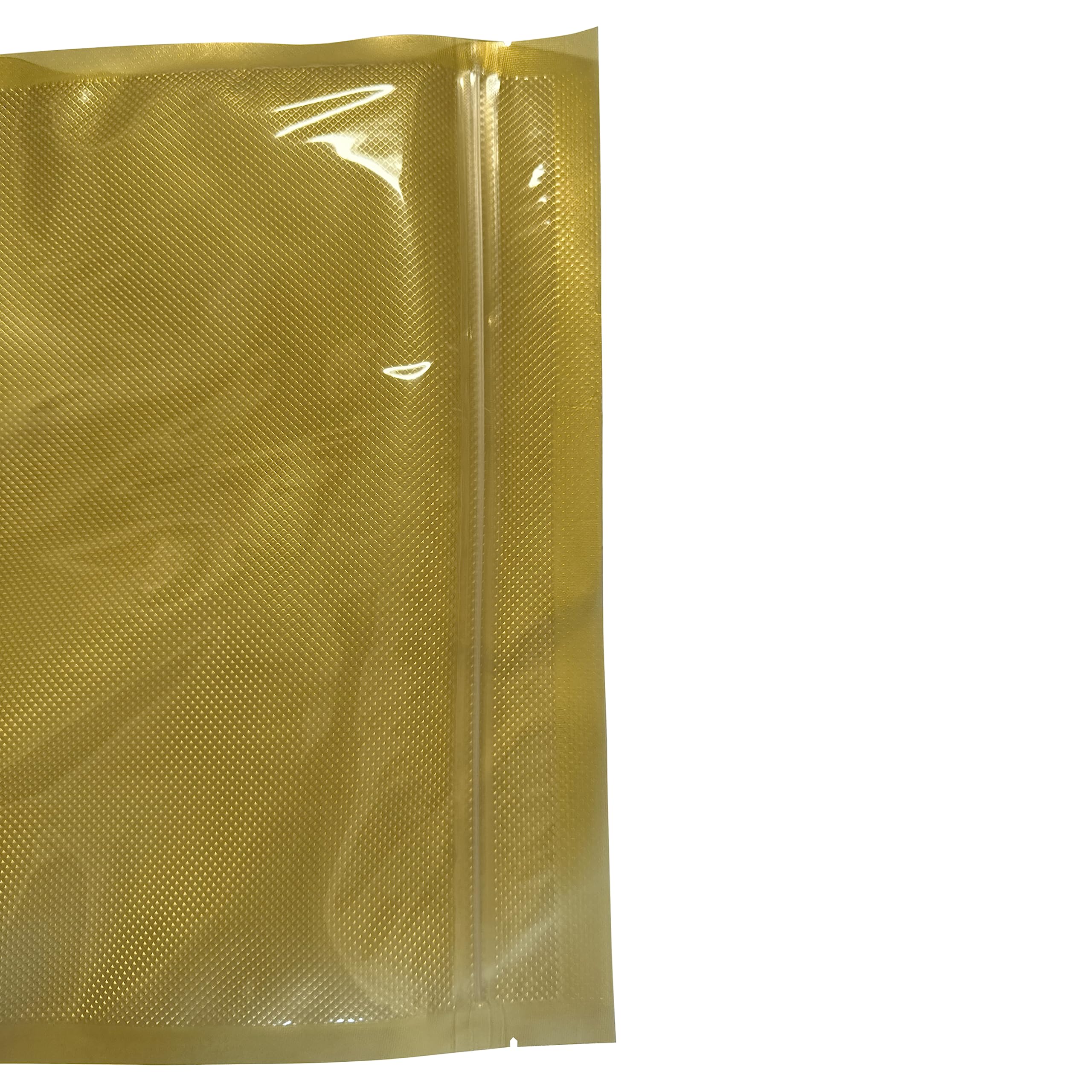 SEZONS - Diamond Bags - Vacuum Sealing bags 5mil - 50 bags (11x23, Gold/Clear ZIPPER)