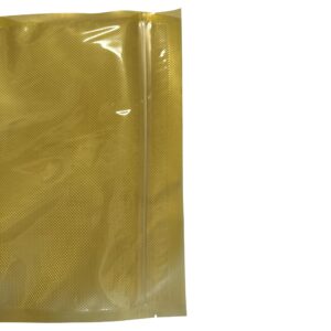 SEZONS - Diamond Bags - Vacuum Sealing bags 5mil - 50 bags (15x20, Gold/Clear ZIPPER)