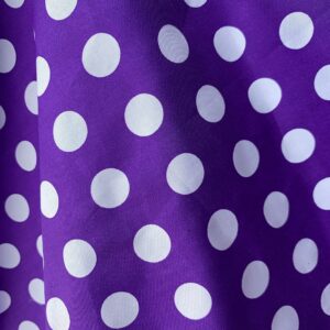 Alicia White 0.5" Polka Dots on Purple Polyester Cotton Fabric by The Yard - 10099