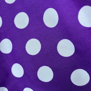 Alicia White 0.5" Polka Dots on Purple Polyester Cotton Fabric by The Yard - 10099