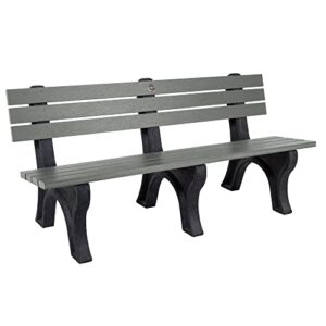 sequoia professional aurora park bench, 6 ft, coastal teak