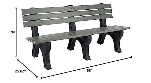 Sequoia Professional Aurora Park Bench, 6 ft, Coastal Teak