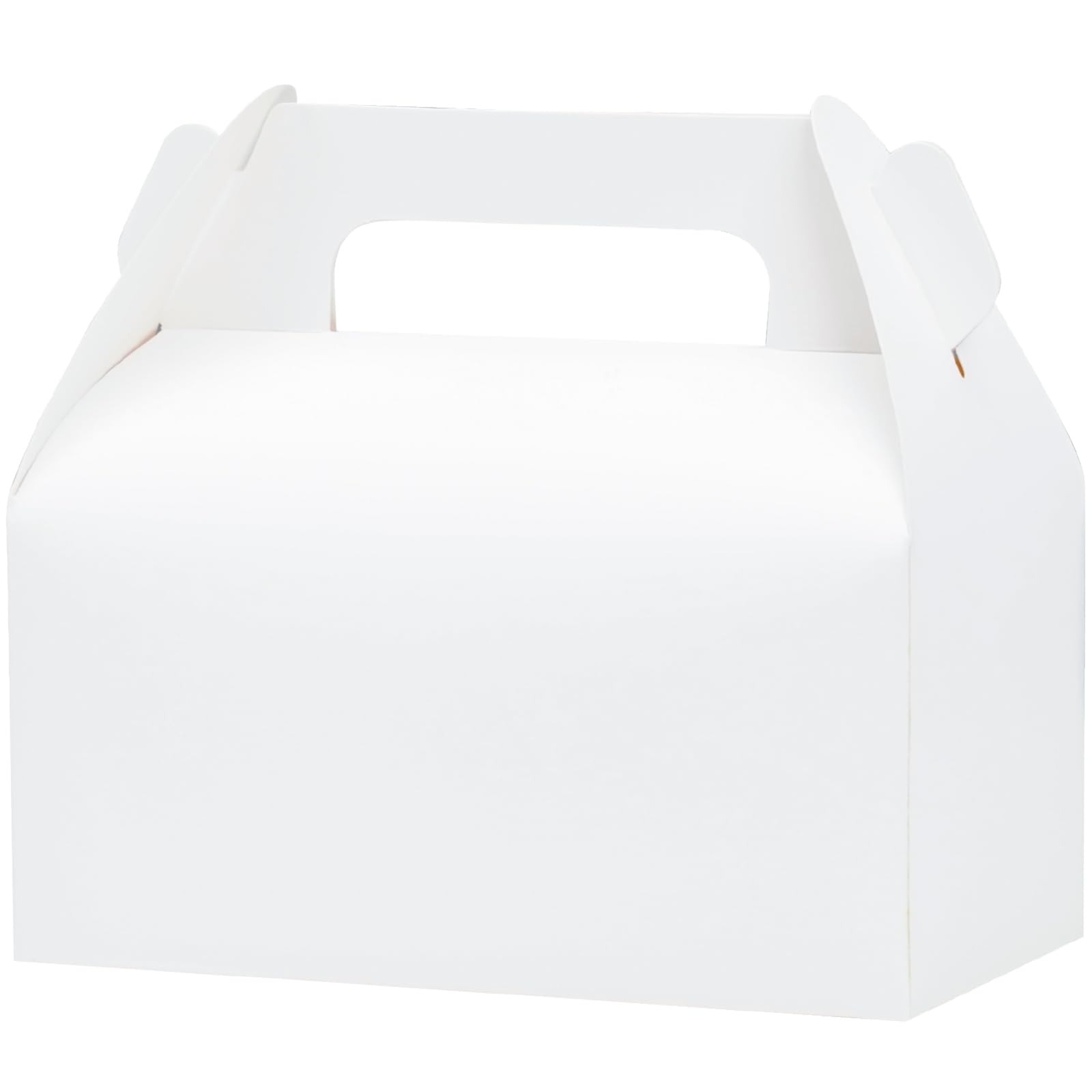 UnicoPak 30 Pcs White Gable Treat Boxes Party Favor Boxes Goodie Gift Boxes for Snacks Cookie Candy Toys Birthday Party Wedding Shower Holidays 6.5x3.5x4 Inches