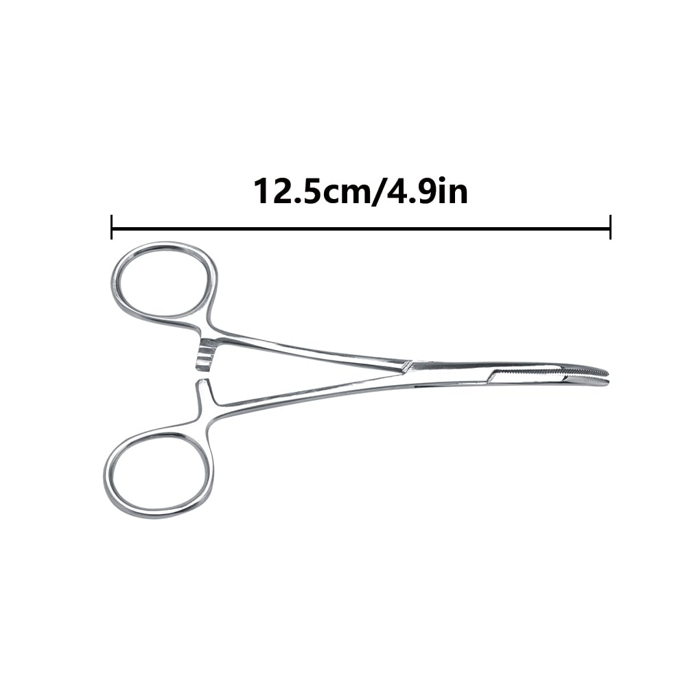 Dog Ear Hair Removal Tool, Dog Ear Plucking Tool Dog Ear Hair Remover Pets Ears Nose Hair Puller Stainless Steel Grooming Cleaning Clamp with Curved Tip Tweezers for Pet Cat Trimmer Accessories(small)