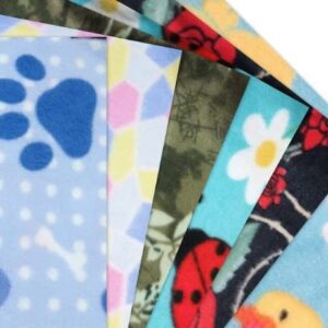 Assorted Printed Polar Fleece Fabric - 21 Prints - Sold by The Yard DIY Blankets Clothing Pajamas Accessories (Playful Ducks Blue)