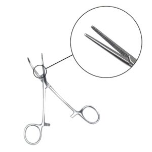 Dog Ear Hair Removal Tool, Dog Ear Plucking Tool Dog Ear Hair Remover Pets Ears Nose Hair Puller Stainless Steel Grooming Cleaning Clamp with Curved Tip Tweezers for Pet Cat Trimmer Accessories(small)