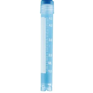 LUERFLEX 5ML External Thread Self-Standing Cryogenic Vials with Silicone Washer Seal,EO Sterile, Pack of 100