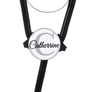 stethoscope name tag, personalized stethoscope id charm with text, medical stethoscope accessories, for nurse doctor