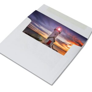 Small World Greetings Lighthouse Sunsets Notecards 12 Count - Blank Inside with Envelopes - Nature Stationery - Thank You, Birthday, Thinking Of You, and More - A2 Size (5.5”x4.25”)