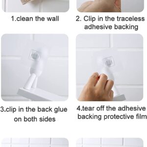 The Kitchen Toilet Receive Shelf - Floating Shelves Bathroom Wall Mounted Shelf,Villain Wall Hanging Rack Punching-Free Humanoid Storage Shelf,Punching-Free Bathroom Storage Rack (3 pcs, White)