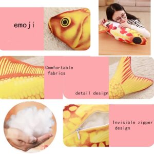 OUKEYI Soft Fish Cushion Pillow，35inch/ 90cm Carp Plush Pillow Stuffed Toy Throw Pillow for Home Decoration Gift Stuffed Animal Toy