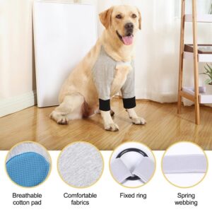 DONGKER Dog Recovery Sleeve,Elastic Dog Front Leg Brace with Adjustable Buckle & Soft Padded for Dog Knee After Surgery Wear