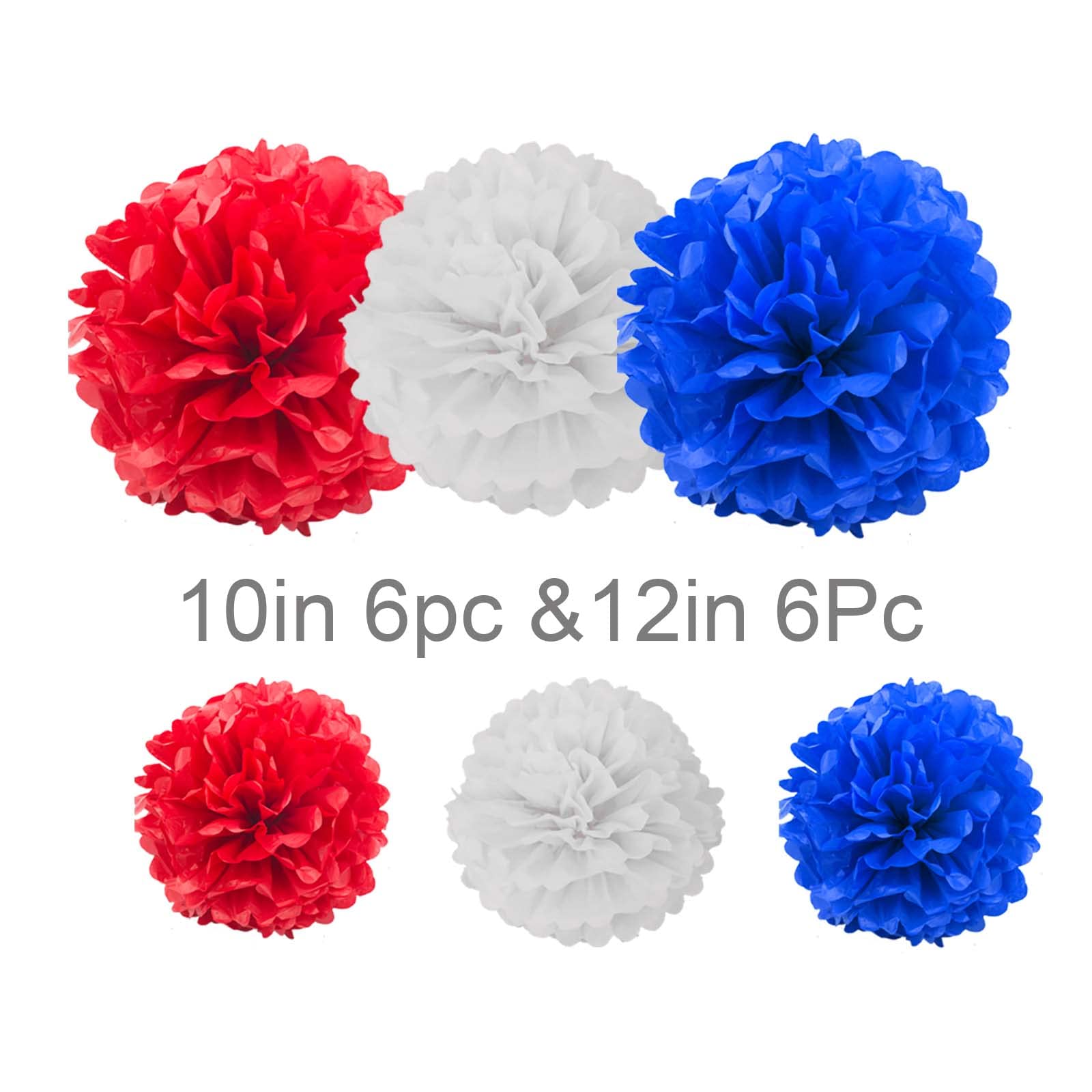 Purple and Gold Tissue Paper Pom Poms,Hanging Paper Pompoms Flower Ball Wedding Birthday Party Decoration （6Pcs 12in Pom Pom , 6Pcs 10in Pom Pom）