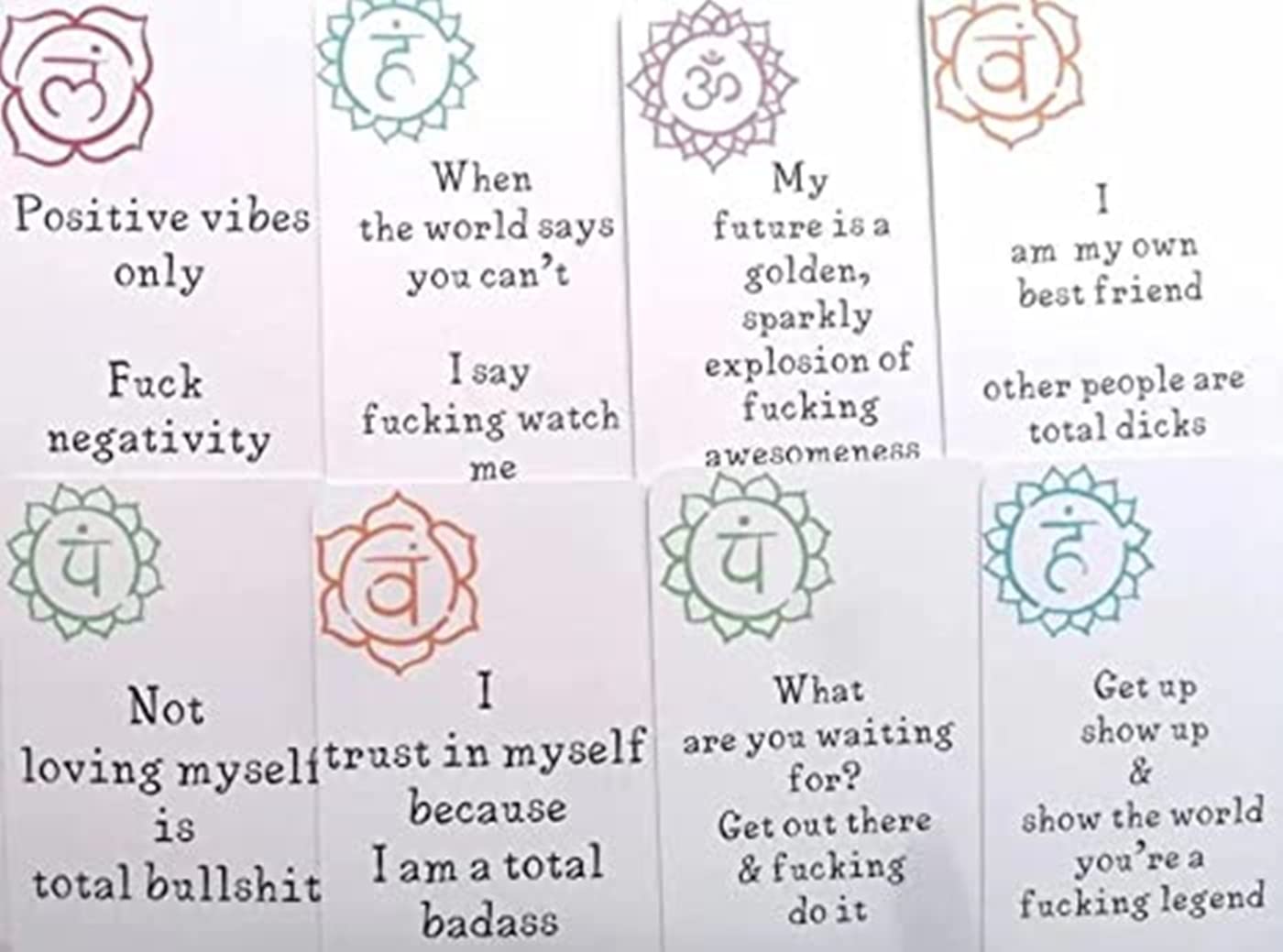 16pcs Funny Affirmation Card Gift - Positivity Affirmation Cards | Daily Affirmation Cards Motivational Phrase | Affirmation Cards Set | Positive Affirmations Cards | Birthday Cards for self Friends