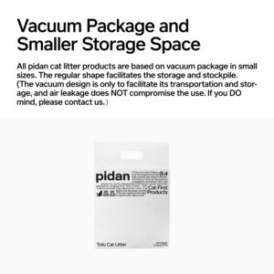 pidan Tofu Cat Litter Clumping,Flushable,Ultra Absorbent and Fast Drying, 100% Natural Ingredients Litter,Solubility in Water,Really Dust-Free,Less Scattering (5.3lb×2bags)