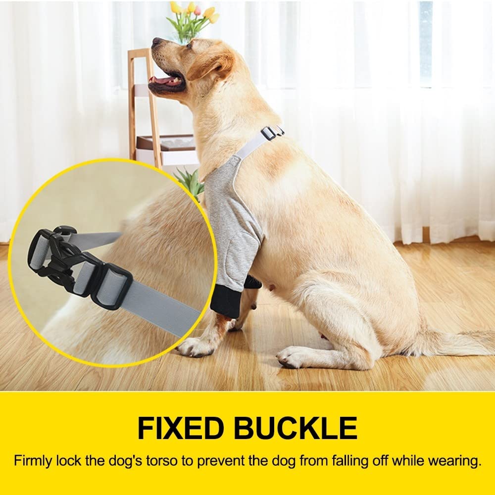 DONGKER Dog Recovery Sleeve,Elastic Dog Front Leg Brace with Adjustable Buckle & Soft Padded for Dog Knee After Surgery Wear