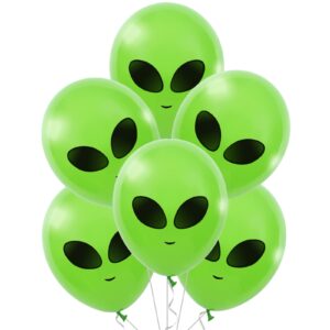 whaline 65pcs alien balloons green alien party latex balloons ufo balloons outer space aliens decorations for birthday party baby shower supplies home backdrop decorations