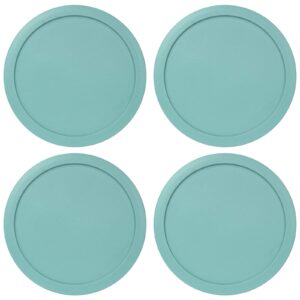 replacement lid for pyrex 6" storage plastic cover 4 cup bowl 7201-pc turqoise (4-pack)