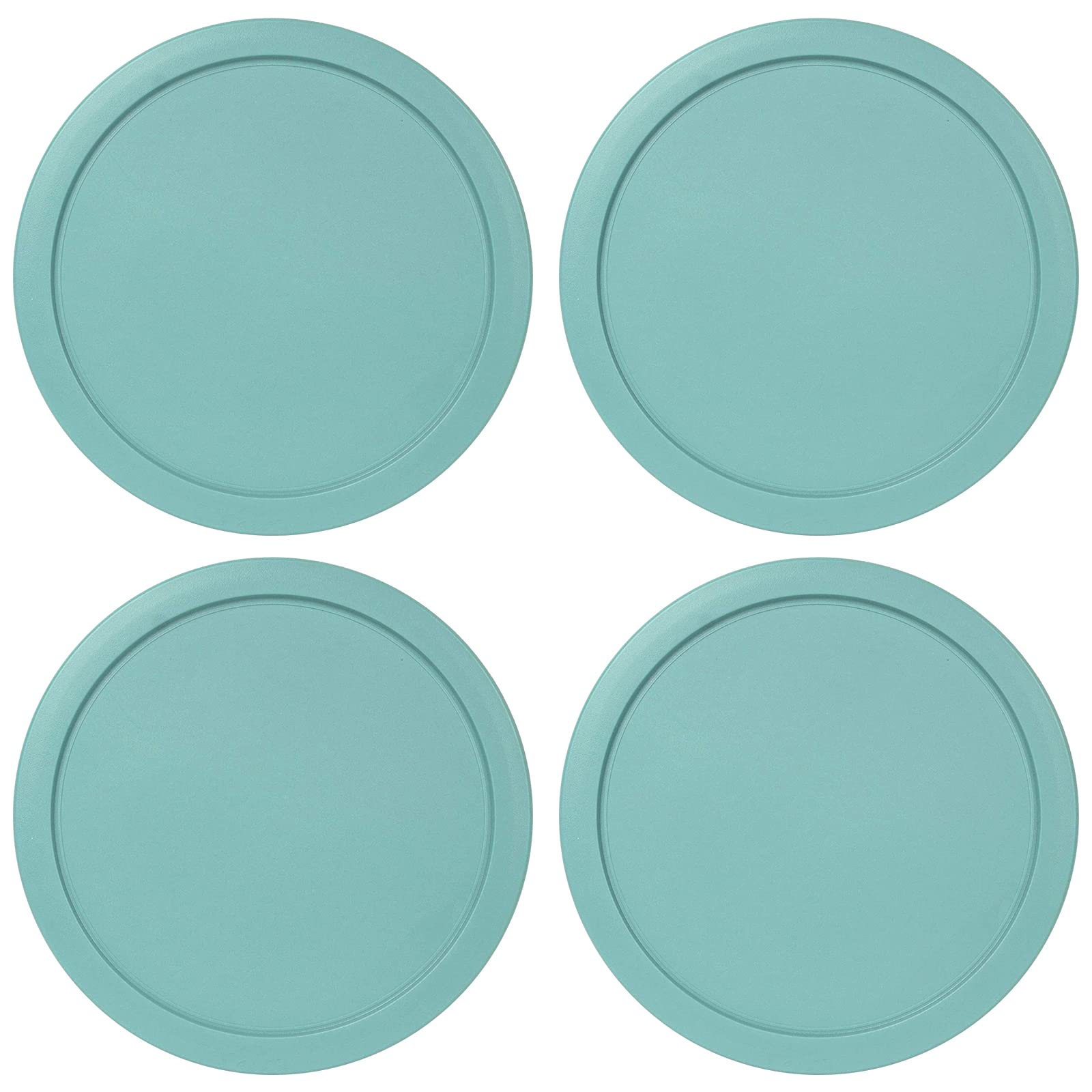 Replacement Lid for Pyrex 6" Storage Plastic Cover 4 Cup Bowl 7201-PC Turqoise (4-Pack)