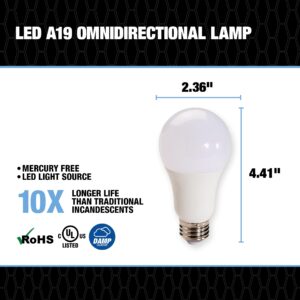 Topaz LED Light Bulb, A19, Omnidirectional, 15W, 3000K Dimmable