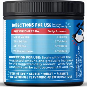 PET LOL Turmeric Curcumin for Dogs + Palmitoylethanolamide Micronized Pea 99%: 6-in-1 Hip & Joint Health with Glucosamine, Chondroitin, MSM & Hyaluronic Acid - Pet Antioxidant & Anti-Inflammatory