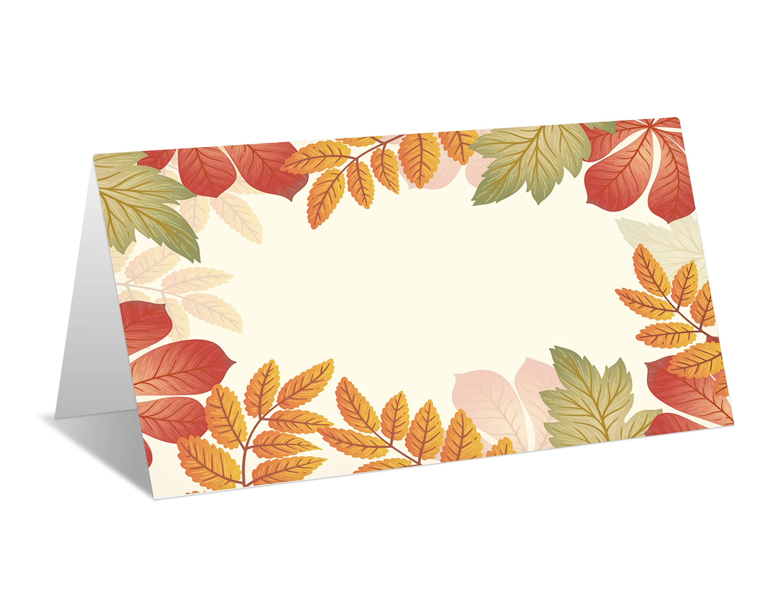 Place Cards for Thanksgiving Fall Party, Editable Name Place Cards, Seating Place Cards for Tables, Tent Style Cards for Wedding, Dinner Party or Any Occasion, Easy Folding, 25 Escort Cards(G03)