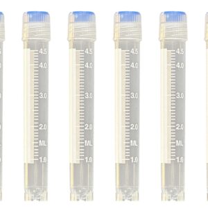 LUERFLEX 5ML External Thread Self-Standing Cryogenic Vials with Silicone Washer Seal,EO Sterile, Pack of 100