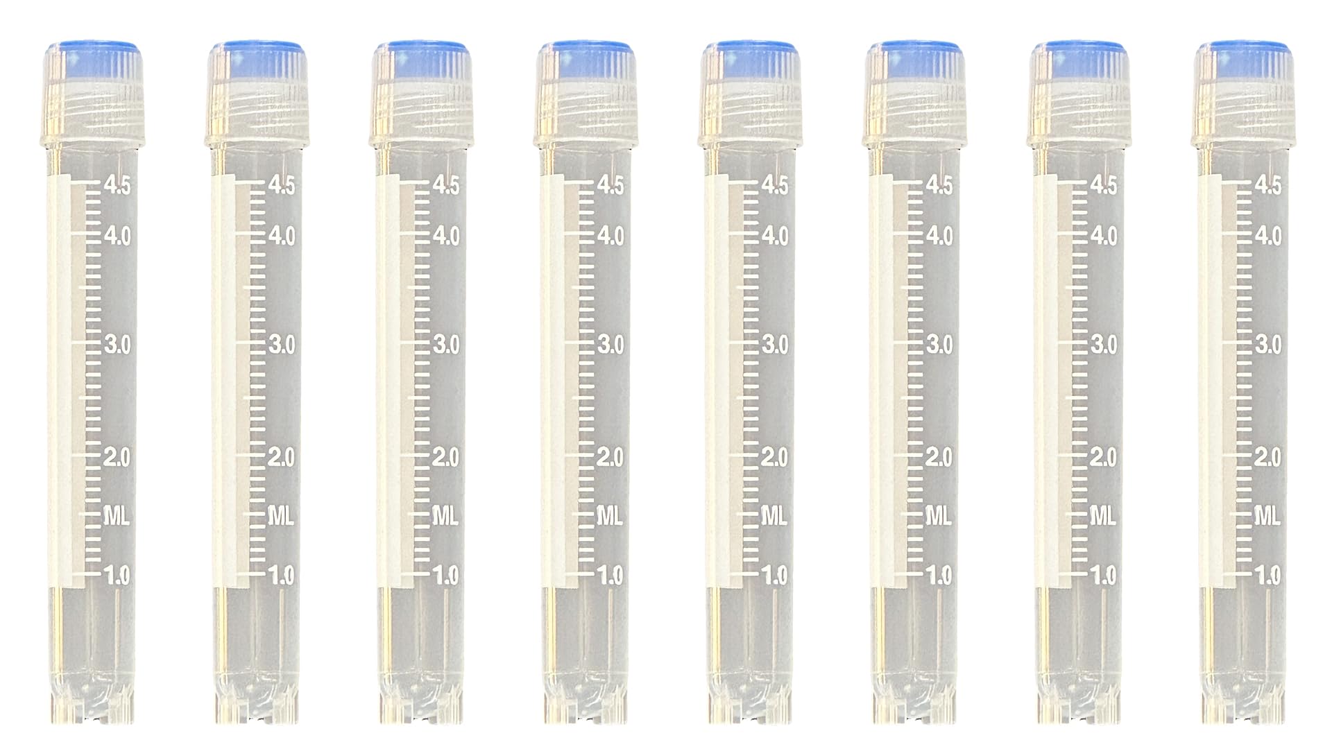 LUERFLEX 5ML External Thread Self-Standing Cryogenic Vials with Silicone Washer Seal,EO Sterile, Pack of 100