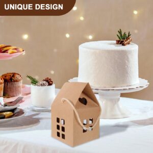 House Shaped Paper Candy Box: 15pcs Paper Boxes Kraft Paper Package Box Christmas Packing Box for Wedding Xmas Party Favor Holder