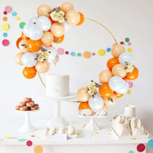 Balloons Orange and White, 50PCS Orange Apricot White Latex Balloon, Orange White Party Balloons Birthday Balloons Decoration for Girls Boys Birthday Party Baby Shower Bridal Shower Engagement