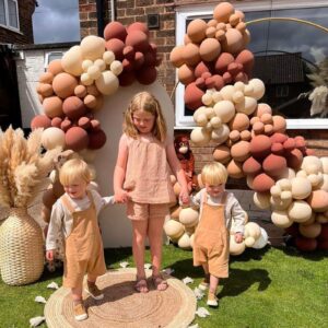 Janinus Boho Balloon Arch Dusty Rose Balloon Garland Kit 130Pcs Dusty Pink Blush Rose Gold Brown Nude Balloons Baby Shower Girl Balloons for Party Decorations Bachelorette Baby Shower Suppliers