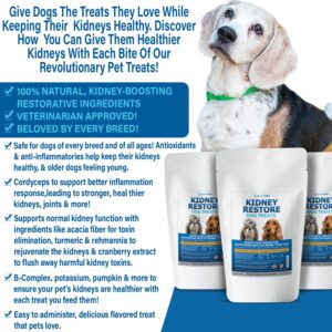 Kidney Restore Cats & Dogs & Kidney Restore Dog Treats Supplement for Canine Renal Pet Support Kidneys