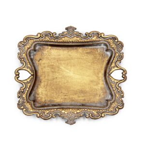 vintage small gold ring dish, birthday & wedding gifts for women，wedding ring tray - 5.3 x 4.5 inches