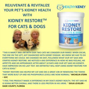 Kidney Restore Cats & Dogs & Kidney Restore Dog Treats Supplement for Canine Renal Pet Support Kidneys