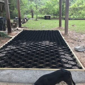 WAHHWF Geocell Ground Grid, Pea Gravel Grid Paving Stabilizer, Slope Grid Erosion Control, 2" Tall Ground Geo Grid for Driveway Shed Garden, 3ft/ 6ft/ 10ft/ 16ft/ 20ft/ 26ft/ 30ft Long