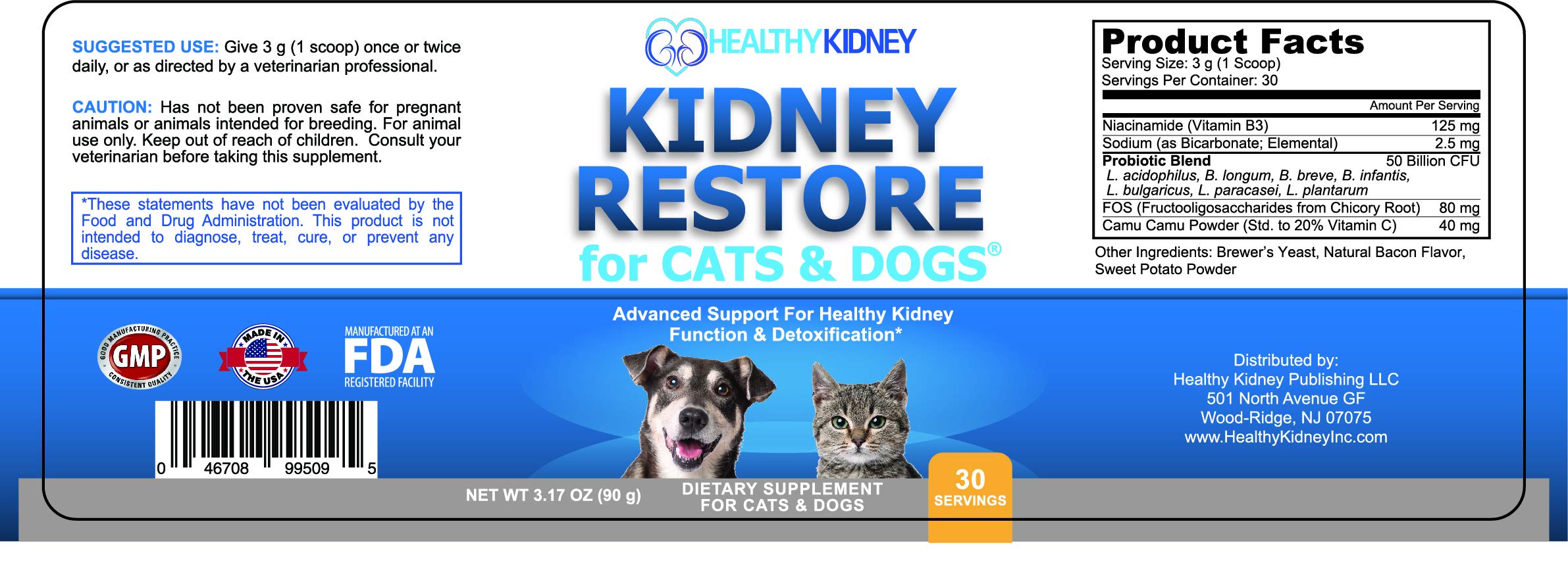 Kidney Restore Cats & Dogs & Kidney Restore Dog Treats Supplement for Canine Renal Pet Support Kidneys