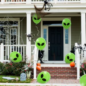 Whaline 65Pcs Alien Balloons Green Alien Party Latex Balloons UFO balloons Outer Space Aliens Decorations for Birthday Party Baby Shower Supplies Home Backdrop Decorations