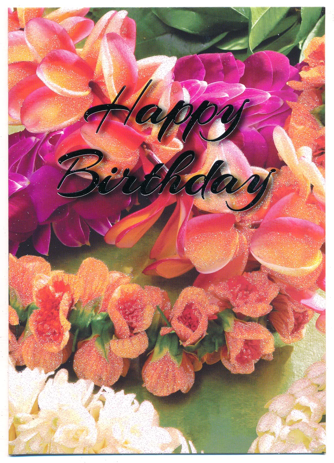 Hawaiian Happy Birthday Greeting Card Beautiful Hawaiian Leis