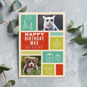 Color King Studio Personalized Birthday Card, Custom Happy Birthday Card, Photo Birthday Card, Greeting Card