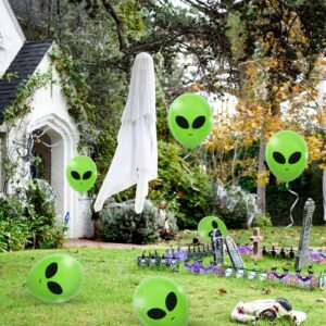 Whaline 65Pcs Alien Balloons Green Alien Party Latex Balloons UFO balloons Outer Space Aliens Decorations for Birthday Party Baby Shower Supplies Home Backdrop Decorations