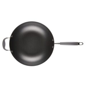 Anolon Advanced Home Hard Anodized Nonstick Frying/Saute/All Purpose Pan with Lid and Helper Handle, 12 Inch, Moonstone Dark Gray