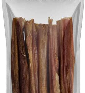 Best Dog Chews Beef Bladder Sticks 100% Naturally Delicious Dog Treat for All Breed Sizes Dogs and Puppies Single Ingredient - Best Long Lasting Dog Chew Dental Treats-Rawhide Free 6 inch (12 Count)